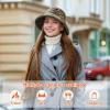 imageSukeen Winter Bucket Hat for Women Faux Fur Warm Hat Trendy Reversible Hats Windproof Fluffy Fisherman Cap for OutdoorBrown