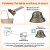 imageSukeen Winter Bucket Hat for Women Faux Fur Warm Hat Trendy Reversible Hats Windproof Fluffy Fisherman Cap for OutdoorBrown