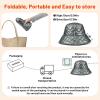 imageSukeen Winter Bucket Hat for Women Faux Fur Warm Hat Trendy Reversible Hats Windproof Fluffy Fisherman Cap for OutdoorDark Gray