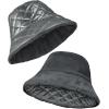 imageSukeen Winter Bucket Hat for Women Faux Fur Warm Hat Trendy Reversible Hats Windproof Fluffy Fisherman Cap for OutdoorDark Gray