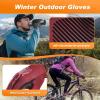 imageSukeen Winter Gloves Men Women Touchscreen AntiSlip Sports Gloves Lightweight Cold Weather Warm Gloves for Running CyclingRed