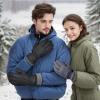 imageSukeen Winter Warm Gloves for Men WomenWindproof Ski Gloves AntiSlip Touch Screen Snow Glove with Thick Plush for OutdoorBlack