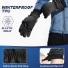 imageSukeen Winter Warm Gloves for Men WomenWindproof Ski Gloves AntiSlip Touch Screen Snow Glove with Thick Plush for OutdoorBlack