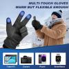 imageSukeen Winter Warm Gloves for Men WomenWindproof Ski Gloves AntiSlip Touch Screen Snow Glove with Thick Plush for OutdoorBlack