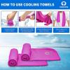 imageSukkeen Cooling Towel 40quotx12quot Soft Breathable Chilly Microfiber Towel for Yoga Sports ampamp More ActivitiesBlackBlueGreenDark BluePinkLake BlueGreyPurple