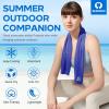 imageSukkeen Cooling Towel 40quotx12quot Soft Breathable Chilly Microfiber Towel for Yoga Sports ampamp More ActivitiesBlueGreenDark BluePinkGreyLake Blue