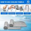 imageSukkeen Cooling Towel 40quotx12quot Soft Breathable Chilly Microfiber Towel for Yoga Sports ampamp More ActivitiesBluePurpleDark BluePinkGreenGreyWhiteLake Blue