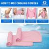 imageSukkeen Cooling Towel 40quotx12quot Soft Breathable Chilly Microfiber Towel for Yoga Sports ampamp More ActivitiesMacaron PinkLavenderMint GreenMacaron BlueDark GraySky Blue