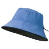 imageSukeen Bucket Hat for Women Men Summer Beach Sun Hat Reversible Packable Adjustable UPF50 Cooling Hat for Hiking FishingBlueBlack