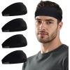 imageSukeen Cooling Sports Headbands for Men Instant Cooling Moisture Wicking Sweatbands NonSlip QuickDry Elastic Fabric Mens Headband for Gym Running Tennis Training WorkoutBlack
