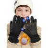 imageSukeen Kids 5 Winter Gloves for Boys Girls Windproof Ski Gloves AntiSlip Cold Weather Glove with Thick Plush for OutdoorBlack