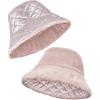 imageSukeen Winter Bucket Hat for Women Faux Fur Warm Hat Trendy Reversible Hats Windproof Fluffy Fisherman Cap for OutdoorPink