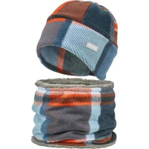 imageSukeen Winter Beanie Hat Scarf Set for Men Women Warm Hat with Faux Fleece Neck Warmer Cold Weather Caps for Cycling OutdoorMulti Color Splicing