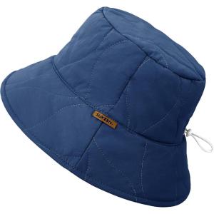 imageSukeen Winter Bucket Hat Women Men Lightweight Cotton Filled Warm Hat Waterproof Adjustable Fisherman Hat for Hiking TravelBlue