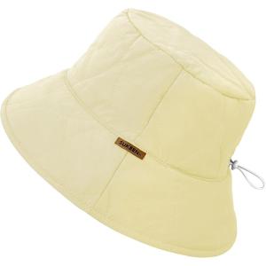 imageSukeen Winter Bucket Hat Women Men Lightweight Cotton Filled Warm Hat Waterproof Adjustable Fisherman Hat for Hiking TravelOffwhite