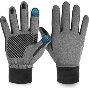 imageSukeen Winter Gloves Men Women Touchscreen AntiSlip Sports Gloves Lightweight Cold Weather Warm Gloves for Running CyclingGrey