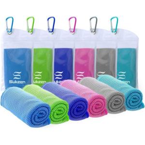 imageSukkeen Cooling Towel 40quotx12quot Soft Breathable Chilly Microfiber Towel for Yoga Sports ampamp More ActivitiesBlueGreenDark BluePinkGreyLake Blue
