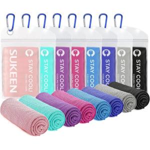 imageSukkeen Cooling Towel 40quotx12quot Soft Breathable Chilly Microfiber Towel for Yoga Sports ampamp More ActivitiesMacaron PinkMacaron BluePurpleRose RedBlackDark BlueGreySky Blue