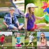 imageSukeen 3 Packs Kids Sun Visor Hats for Girls BoysLightweight Sports Hat UPF50 Sun Hat Cooling Headwear Visor for OutdoorsBlackwhitepink