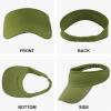 imageSukeen Cooling Stretchy Visor Free Size Cool Hat with UV Protection Brim Peak Vizor for Golf Tennis Cycling RunningArmy Green