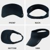 imageSukeen Cooling Stretchy Visor Free Size Cool Hat with UV Protection Brim Peak Vizor for Golf Tennis Cycling RunningBlack