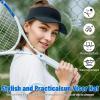 imageSukeen Cooling Stretchy Visor Free Size Cool Hat with UV Protection Brim Peak Vizor for Golf Tennis Cycling RunningBlack