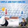 imageSukeen Cooling Stretchy Visor Free Size Cool Hat with UV Protection Brim Peak Vizor for Golf Tennis Cycling RunningBlack and White