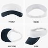 imageSukeen Cooling Stretchy Visor Free Size Cool Hat with UV Protection Brim Peak Vizor for Golf Tennis Cycling RunningBlack and White