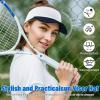 imageSukeen Cooling Stretchy Visor Free Size Cool Hat with UV Protection Brim Peak Vizor for Golf Tennis Cycling RunningBlack and White