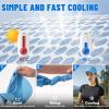 imageSukeen Cooling Stretchy Visor Free Size Cool Hat with UV Protection Brim Peak Vizor for Golf Tennis Cycling RunningLight Blue
