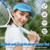 imageSukeen Cooling Stretchy Visor Free Size Cool Hat with UV Protection Brim Peak Vizor for Golf Tennis Cycling RunningLight Blue