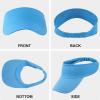 imageSukeen Cooling Stretchy Visor Free Size Cool Hat with UV Protection Brim Peak Vizor for Golf Tennis Cycling RunningLight Blue