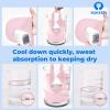 imageSukeen Cooling Stretchy Visor Free Size Cool Hat with UV Protection Brim Peak Vizor for Golf Tennis Cycling RunningMacaron Pink