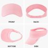 imageSukeen Cooling Stretchy Visor Free Size Cool Hat with UV Protection Brim Peak Vizor for Golf Tennis Cycling RunningMacaron Pink