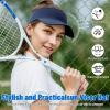 imageSukeen Cooling Stretchy Visor Free Size Cool Hat with UV Protection Brim Peak Vizor for Golf Tennis Cycling RunningNavy Blue