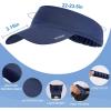 imageSukeen Cooling Stretchy Visor Free Size Cool Hat with UV Protection Brim Peak Vizor for Golf Tennis Cycling RunningNavy Blue