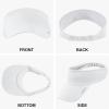 imageSukeen Cooling Stretchy Visor Free Size Cool Hat with UV Protection Brim Peak Vizor for Golf Tennis Cycling RunningWhite