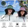imageSukeen Cooling Sun Hat for Men Women UPF50 Wide Brim Fishing Hat with Neck Flap Adjustable Foldable Bucket Hat for HikingGreen