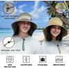 imageSukeen Cooling Sun Hat for Men Women UPF50 Wide Brim Fishing Hat with Neck Flap Adjustable Foldable Bucket Hat for HikingKhaki