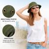 imageSukeen Cotton Bucket Hat for Men Women Adjustable Knob Sun Hat UPF 50 Wide Brim Fishing Hat for Walking Daily OutdoorGreen