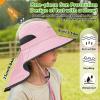 imageSukeen Kids Sun Hats with Neck Flap for Girls BoysLightweight Kids Beach Hat QuickDrying Fishing Hat for OutdoorsPink