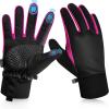 imageSukeen Kids Winter Warm Gloves for Boys Girls Windproof PU Cold Weather Gloves Aged 414 AntiSlip Gloves for Cycling Outdoor