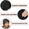 imageSukeen Knit Beanie Hat for Women Thick Fleece Lined Winter Hat Warm Skull Cap Fashionable Knit Hat for OutdoorBlack