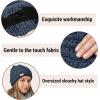imageSukeen Knit Beanie Hat for Women Thick Fleece Lined Winter Hat Warm Skull Cap Fashionable Knit Hat for OutdoorBlue