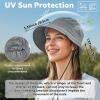 imageSukeen Lightweight Bucket Hat for Women QuickDry Hiking Hat Packable Foldable UV Sun Hat for Outdoor ActivitiesGray