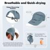 imageSukeen Lightweight Sun Hat for Women MenQuick Drying Baseball Cap UPF50 Running Hats Foldable Sport Cap for Outdoor DailyGrayish Blue