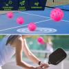 imageSukeen Outdoor Pickleball Balls 40 Holes High Bounce True Flight Pickleball Ball High Visibility Outdoor Pickleballs High Elasticity Pickle Balls with Mesh Bagb Rose Red3Neon Green3Blue3Yellow3