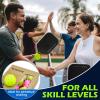 imageSukeen Outdoor Pickleball Balls 40 Holes High Bounce True Flight Pickleball Ball High Visibility Outdoor Pickleballs High Elasticity Pickle Balls with Mesh Bagc Rose Red5Neon Green5Blue5Orange5