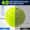 imageSukeen Outdoor Pickleball Balls 40 Holes High Bounce True Flight Pickleball Ball High Visibility Outdoor Pickleballs High Elasticity Pickle Balls with Mesh Bagc Rose Red5Neon Green5Blue5Orange5