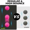 imageSukeen Outdoor Pickleball Balls 40 Holes High Bounce True Flight Pickleball Ball High Visibility Outdoor Pickleballs High Elasticity Pickle Balls with Mesh Bagc Rose Red20